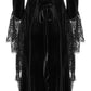 Punk Rave Isolde Velvet Lace Sleeve Dress In Black