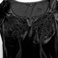 Punk Rave Isolde Velvet Lace Sleeve Dress In Black