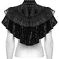 Punk Rave Elysia Velvet Ruffle Goth Shawl In Black