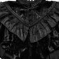 Punk Rave Elysia Velvet Ruffle Goth Shawl In Black