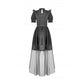 Dark in Love Ebon Rose High-Low Mesh & Lace Goth Dress