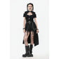 Dark in Love Chain Belt Layered Goth Skirt in Black