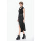 Dark in Love Punk Studded Lace-Up Vest - Alternative Top in Black