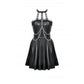 Dark in Love Harness Chain Faux Leather Mini Dress