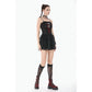 Dark in Love Crimson Shadow Layered Lace Cake Dress