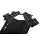 Dark in Love Seraphine Lace Off-Shoulder Goth Top in Black