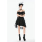 Dark in Love Romantic Gothic Lace Layered High-Low Dress