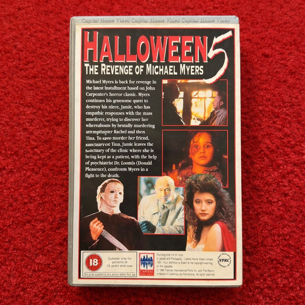 Halloween 5: The Revenge of Michael Myers VHS Video (1989) Ex Rental CHV1001