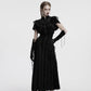 Punk Rave Elysia Velvet Ruffle Goth Shawl In Black