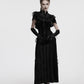 Punk Rave Elysia Velvet Ruffle Goth Shawl In Black