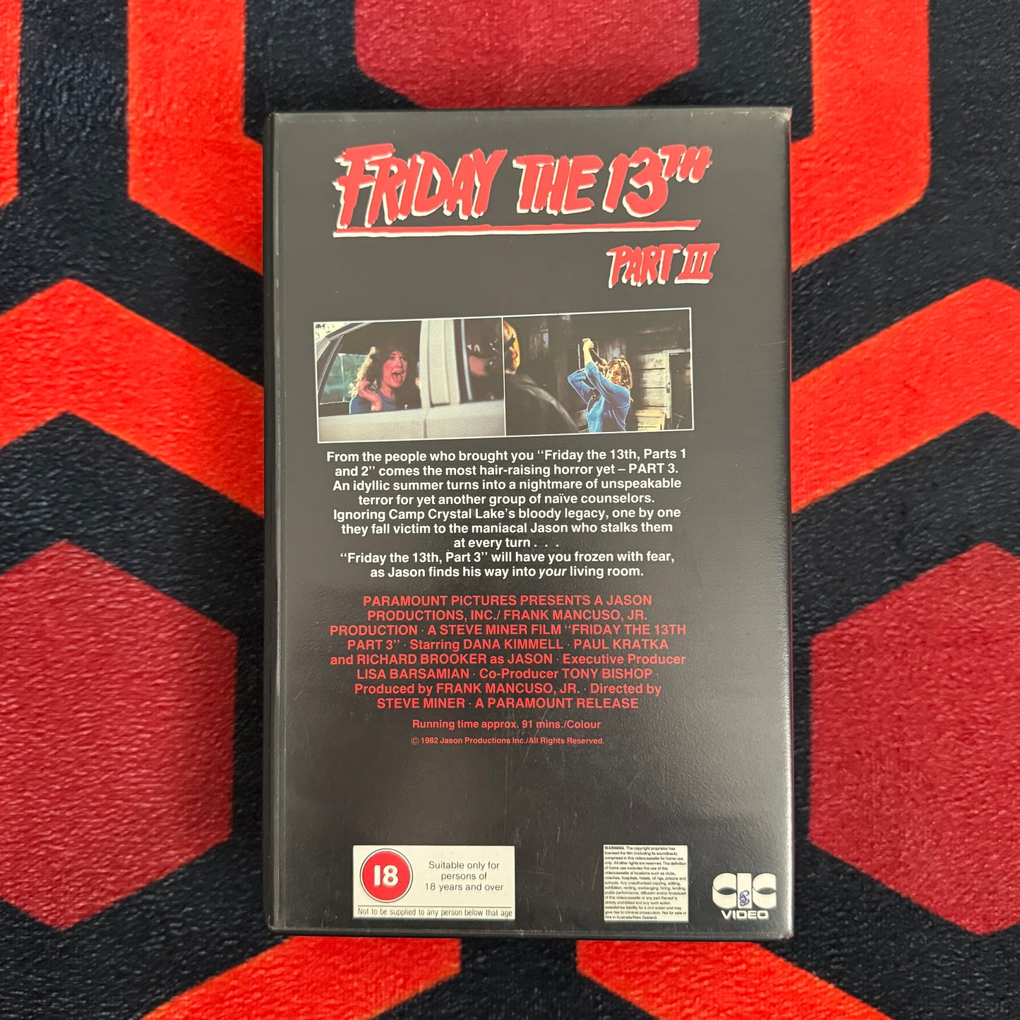 Friday The 13th Part III Ex Rental VHS Video (1982) VHY2211