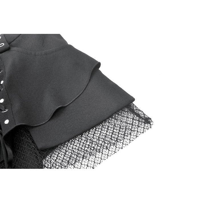Dark in Love Lace-Up Layered Goth Convertible Flare Trousers or Shorts - Size UK 16 Left Only!