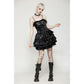 Dark in Love Harriet Punk Shiny PU Leather Layered Dress