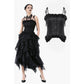 Dark in Love Selene Ruffled Floral Jacquard Corset Top - Size UK 16 Left Only!