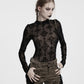 Punk Rave Ravena Cross Flocking Mesh Top