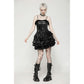 Dark in Love Harriet Punk Shiny PU Leather Layered Dress