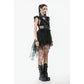 Dark in Love Seraphina Tiered Mesh & Ruffle Goth Layer Dress