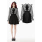 Dark in Love Striped Ruffle Gothic Lolita Dress