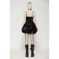 Dark in Love Harriet Punk Shiny PU Leather Layered Dress