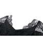 Dark in Love Zuri Gothic Romantic Lace Patchwork Bell-Sleeve Layered Cuff Top