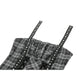 Dark in Love Ida Punk Grey Tartan Metal Studded Dress