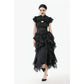 Dark in Love Seraphine Lace Shoulder Goth Top