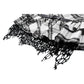 Dark in Love Quinn Punk Black and White Checkered Asymmetrical Messy Net Skirt