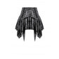 Dark in Love Elandra Layered Lace Handkerchief Hem Goth Skirt in Charcoal Black