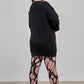 Banned Apparel Gothic Jumper Dress Black Oversized Knit