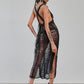 Banned Apparel Gothic Mesh Dress Sheer Distressed Black