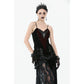 Dark in Love Morrigan Velvet & Lace Chain-Detail Top