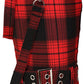 Banned Alternative Nocturne Buckle Trousers Red Tartan