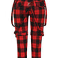 Banned Alternative Nocturne Buckle Trousers Red Tartan