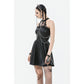 Dark in Love Harness Chain Faux Leather Mini Dress