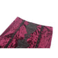 Dark in Love Crimson Queen Lace High-Low Goth Skirt in Burgundy & Black