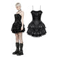 Dark in Love Harriet Punk Shiny PU Leather Layered Dress
