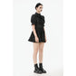 Dark in Love Lolita-Inspired Ruffled Mini Skirt in Black