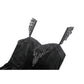 Dark in Love Nocturne Ruffled Velvet Lace Goth Dress in Black