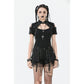 Dark in Love Seraphine Lace Off-Shoulder Goth Top in Black