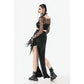 Dark in Love Morana Mesh Crochet Knit Bell Sleeve Crop Top