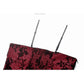 Dark in Love Althea Lace-Trimmed Velvet Goth Camisole in Burgundy