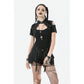 Dark in Love Seraphine Lace Off-Shoulder Goth Top in Black