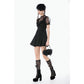 Dark in Love Dark Lace-Framed Silhouette Dress