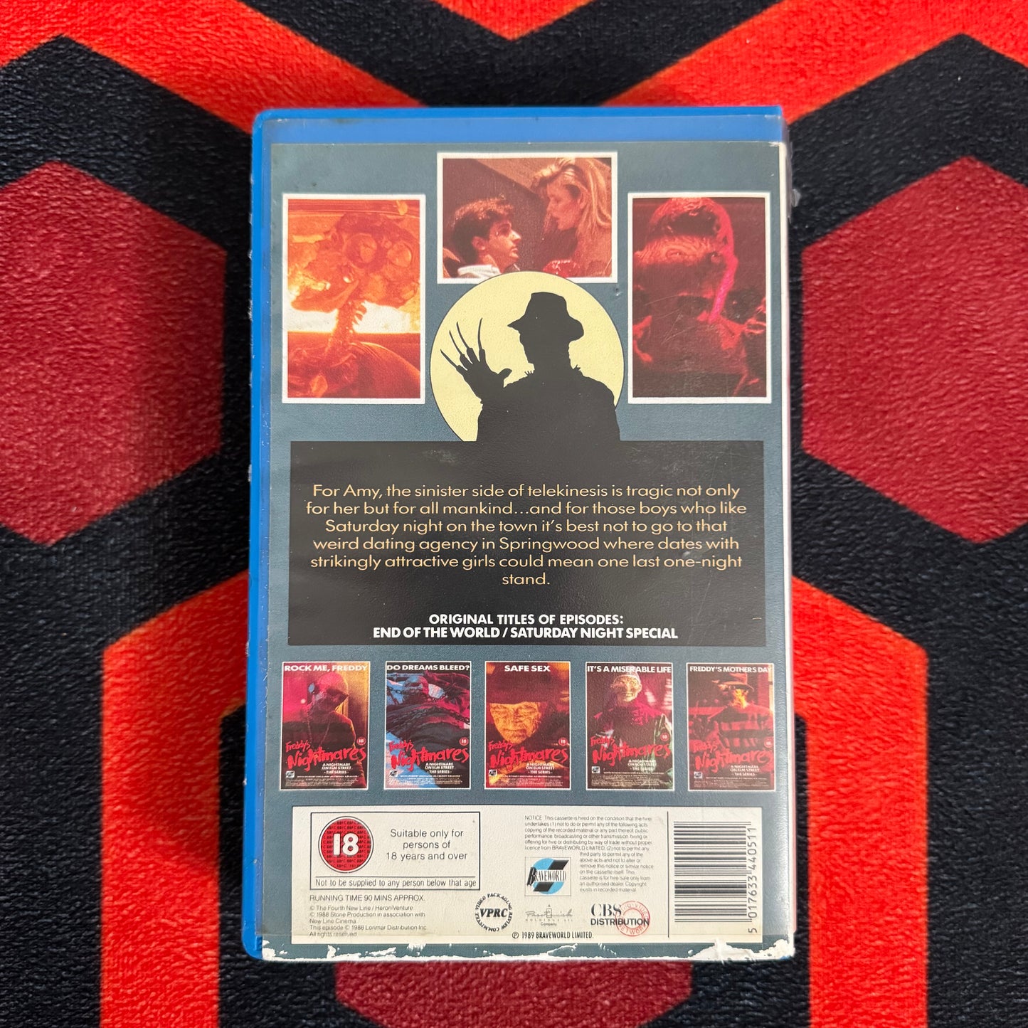 Freddy's Nightmares: Saturday Nightmare Fever Ex Rental VHS Video (1988) BRVV10051