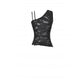 Dark in Love Morrigan One-Shoulder Lace Goth Top in Black
