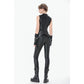 Dark in Love Punk Leather-Look Strap Detail Trousers