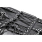 Dark in Love Gothic Sheer Mesh Maxi Skirt with PU Waist Corset - Size UK 8 Left Only!