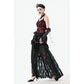 Dark in Love Althea Lace-Trimmed Velvet Goth Camisole in Burgundy