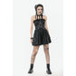 Dark in Love Harness Chain Faux Leather Mini Dress