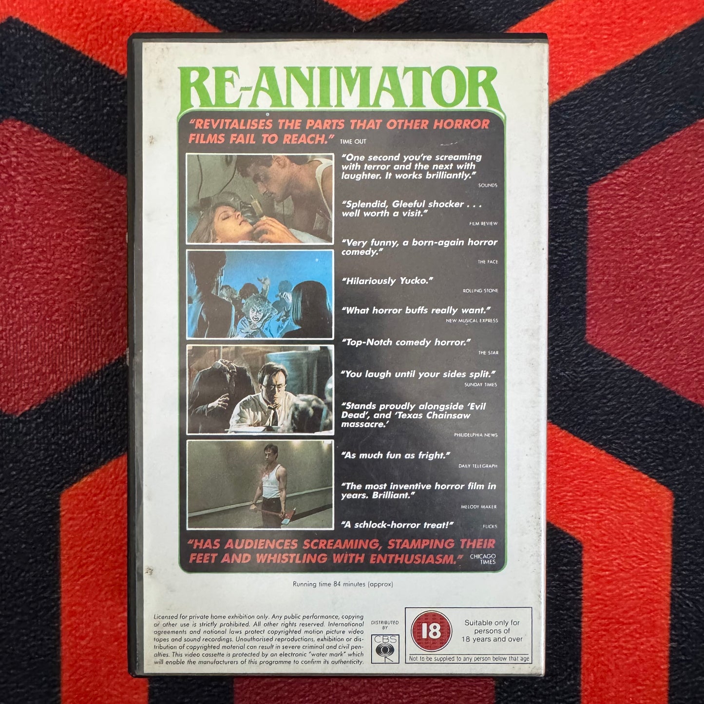 Re-Animator Ex Rental VHS Video (1985) EVV1050 [MOULD]